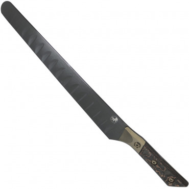 BRISKET KNIFE LIVEWIRE CARBON FIBER BRONZED BOLSTER DLC SAN MAI DAMASCUS M390 STANDARD PROTOTYPE