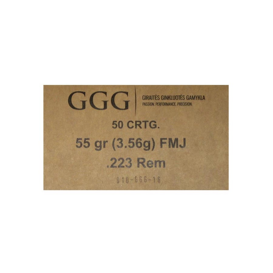 GGG .223 REM FMJ 55 GRS X50