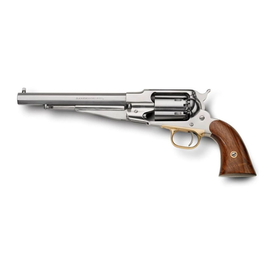 Remington 1858 Inox brosé - Revolver Poudre Noire Cal. 44 - Pietta