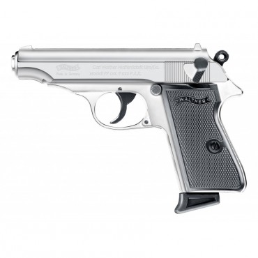 Walther PP - CHROMED Cal. 9mm PAK - Umarex