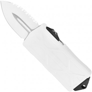 Exocet D/E Stormtrooper White Full Serrated - Microtech
