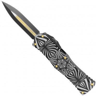 Hera D/E Source Artwork Two-Toned Black Gold Accent Signature Series - Microtech