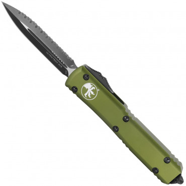 Ultratech D/E OD Green Full Serrated - Microtech Knives