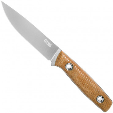This is Freedom Satin Brown Micarta Canvas - TRC Knives