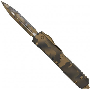 Ultratech D/E Coyote Camo Full Serrated Signature - Microtech Knives