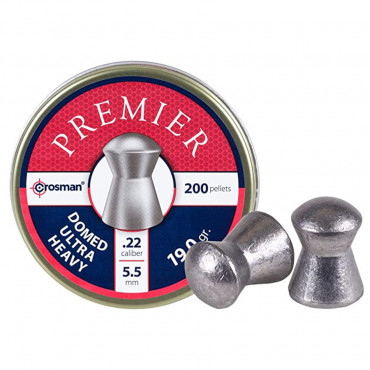 Plomb Crosman Premier Domed Ultra Heavy 5,5 mm (.22) - 19,0 gr Boite de 200